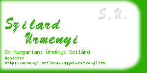 szilard urmenyi business card
